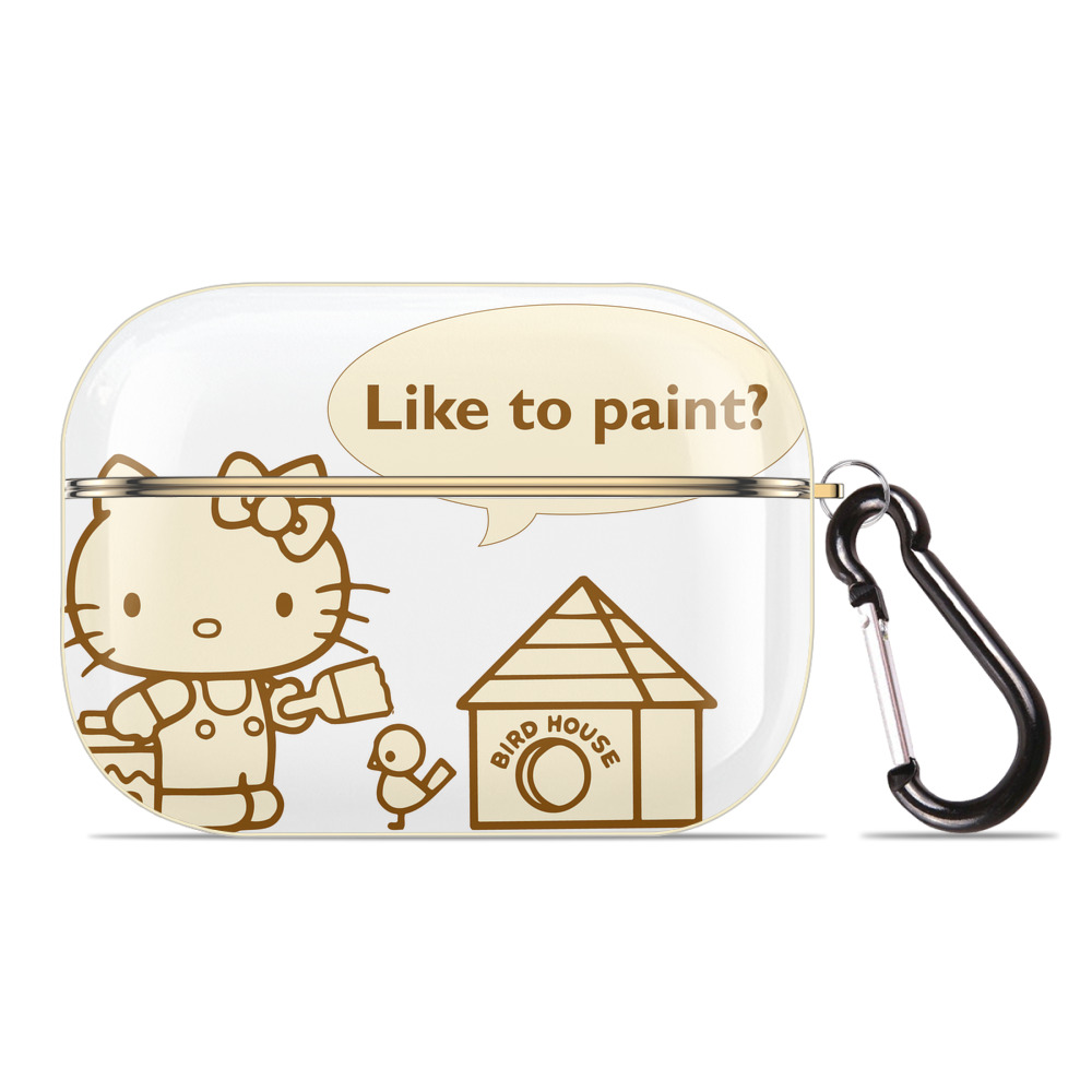 （画像用） Hello Kitty ハローキティ 【AirPods Pro用】ハードシェル保護ケース｜耐衝撃・防指紋・カラビナ付き商品仕様