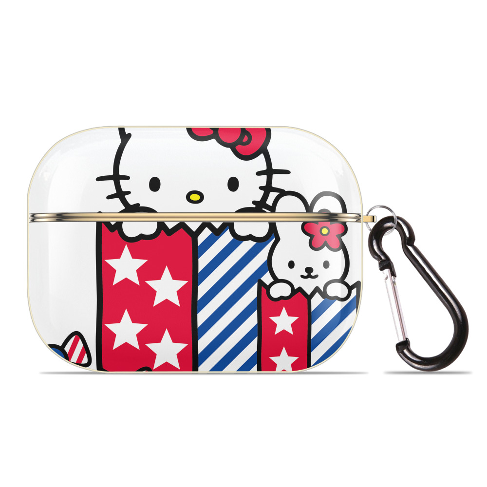 （画像用） Hello Kitty ハローキティ 【AirPods Pro用】ハードシェル保護ケース｜耐衝撃・防指紋・カラビナ付き商品仕様