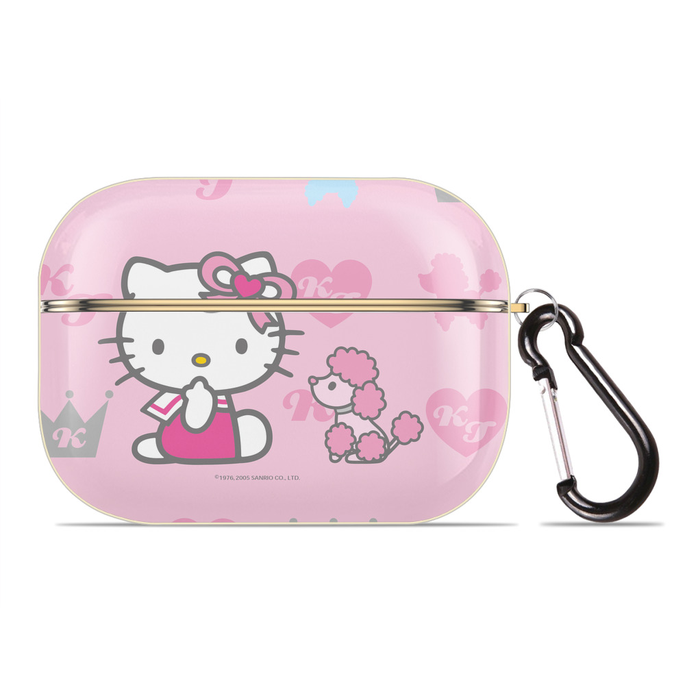 （画像用） Hello Kitty ハローキティ 【AirPods Pro用】ハードシェル保護ケース｜耐衝撃・防指紋・カラビナ付き商品仕様