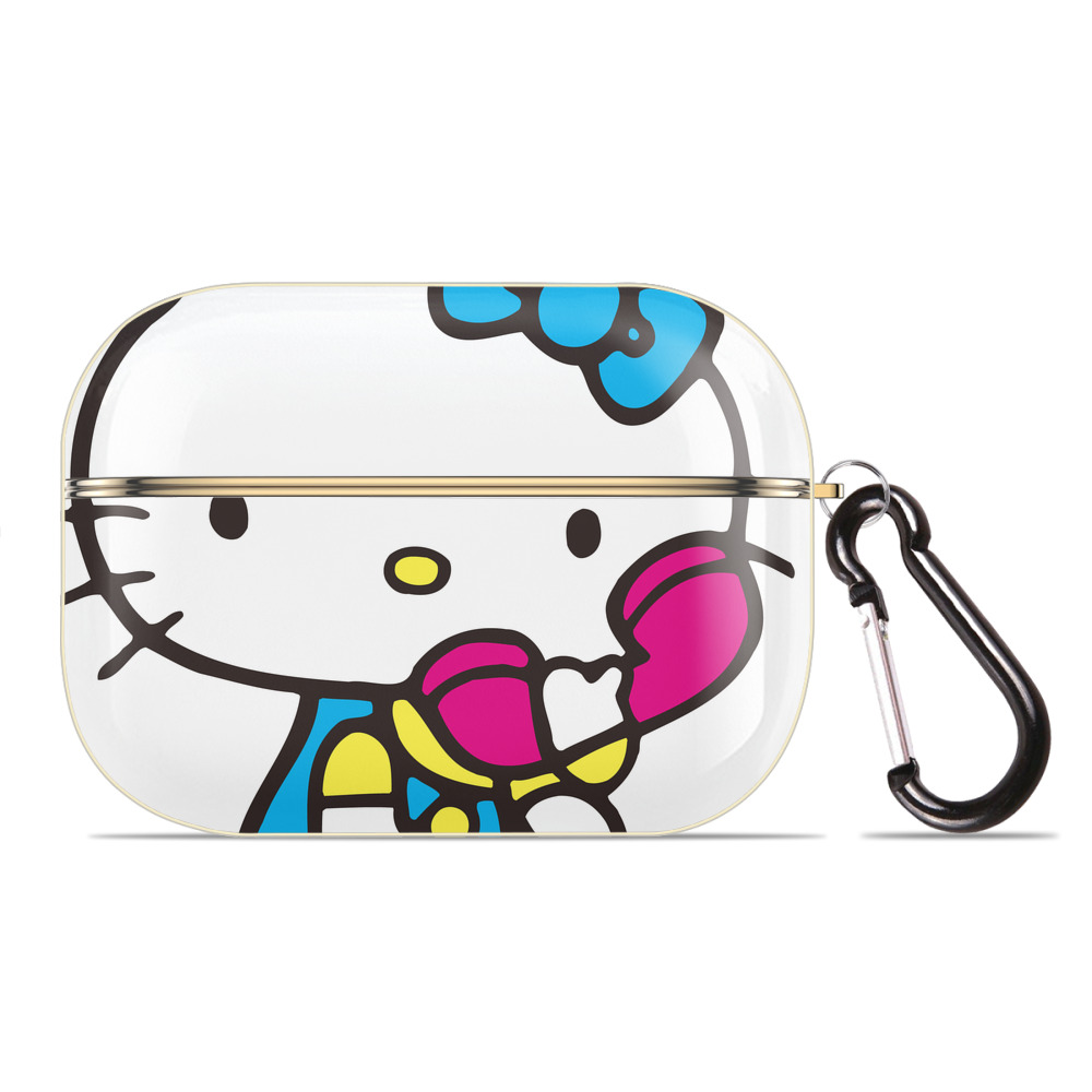 （画像用） Hello Kitty ハローキティ 【AirPods Pro用】ハードシェル保護ケース｜耐衝撃・防指紋・カラビナ付き商品仕様