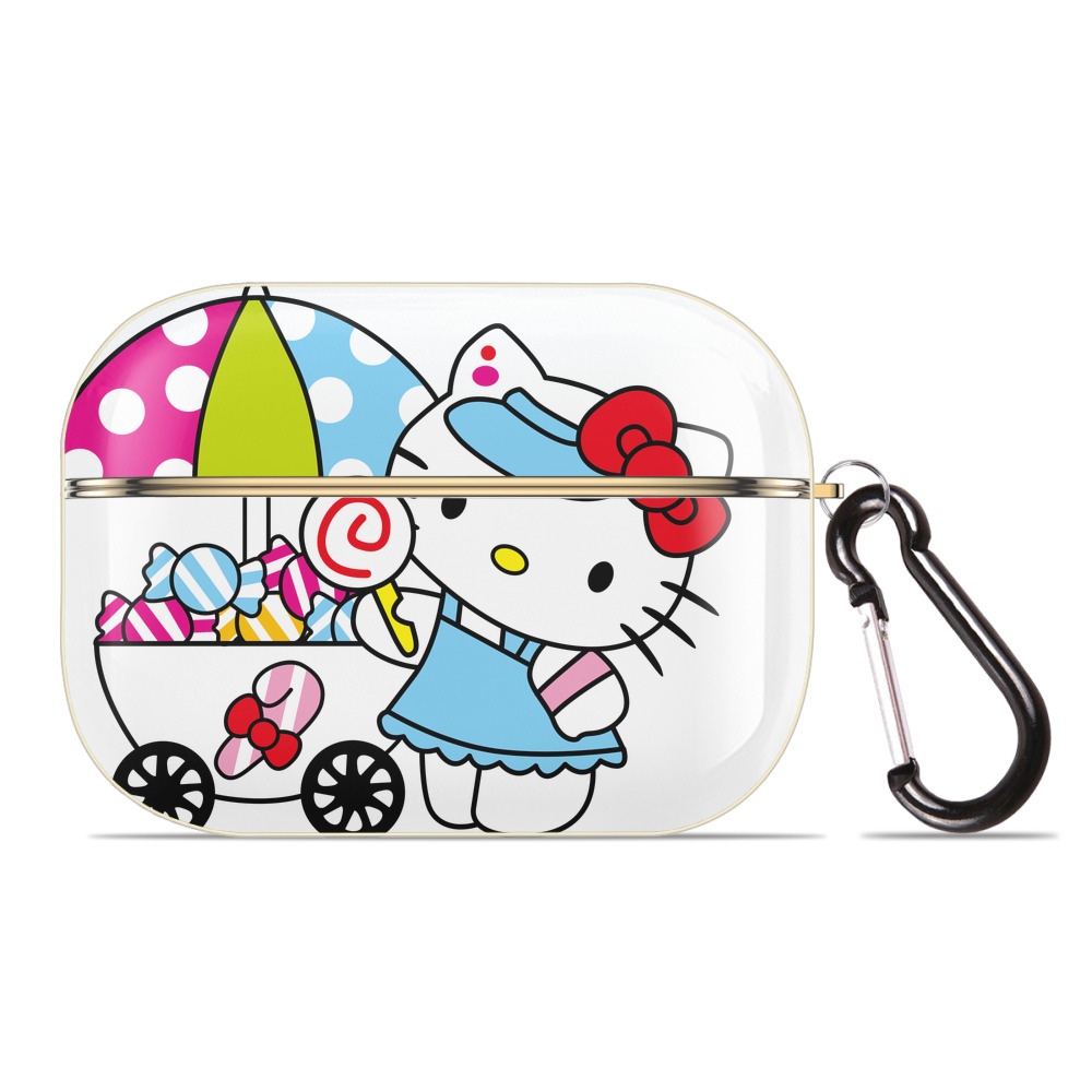 （画像用） Hello Kitty ハローキティ 【AirPods Pro用】ハードシェル保護ケース｜耐衝撃・防指紋・カラビナ付き商品仕様