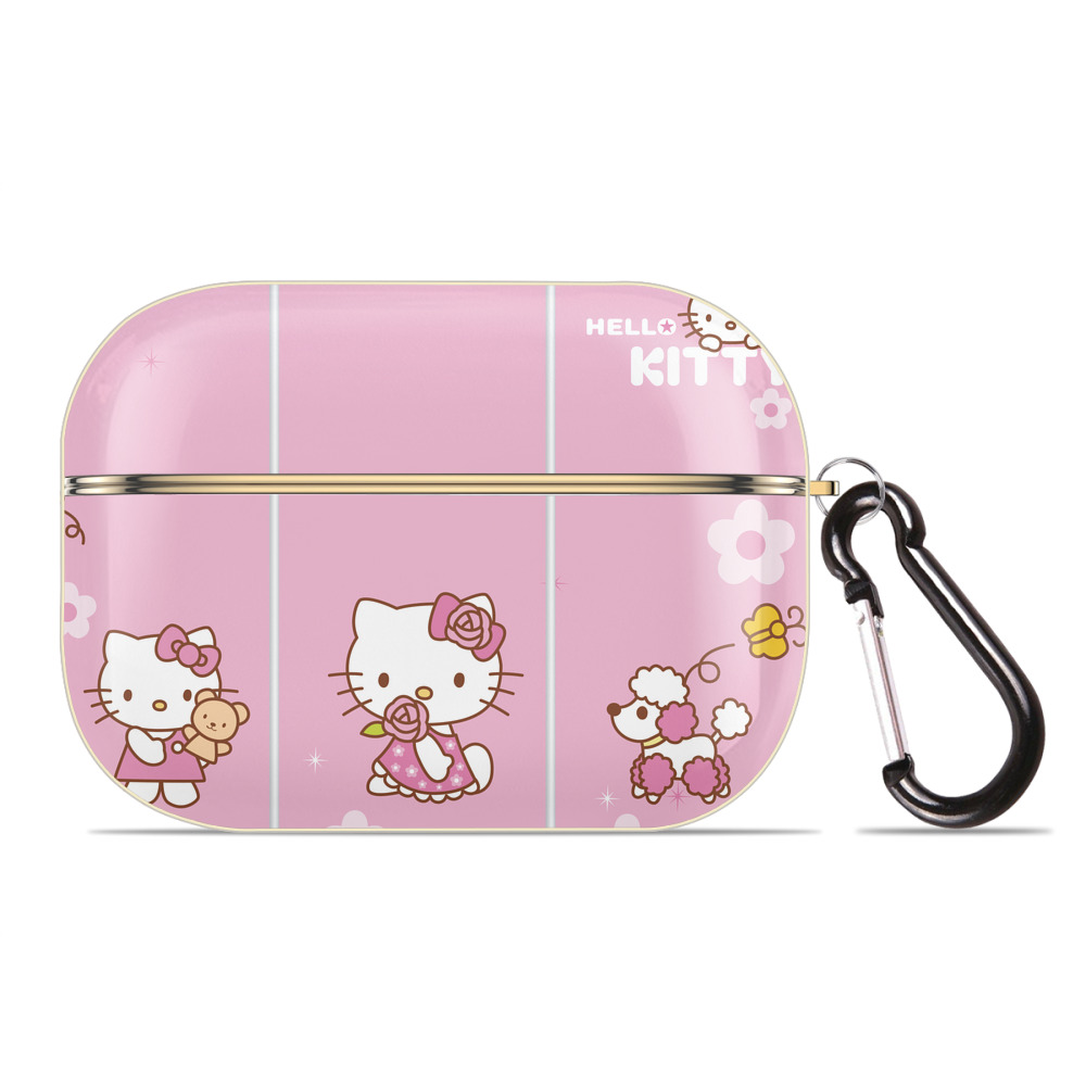 （画像用） Hello Kitty ハローキティ 【AirPods Pro用】ハードシェル保護ケース｜耐衝撃・防指紋・カラビナ付き商品仕様
