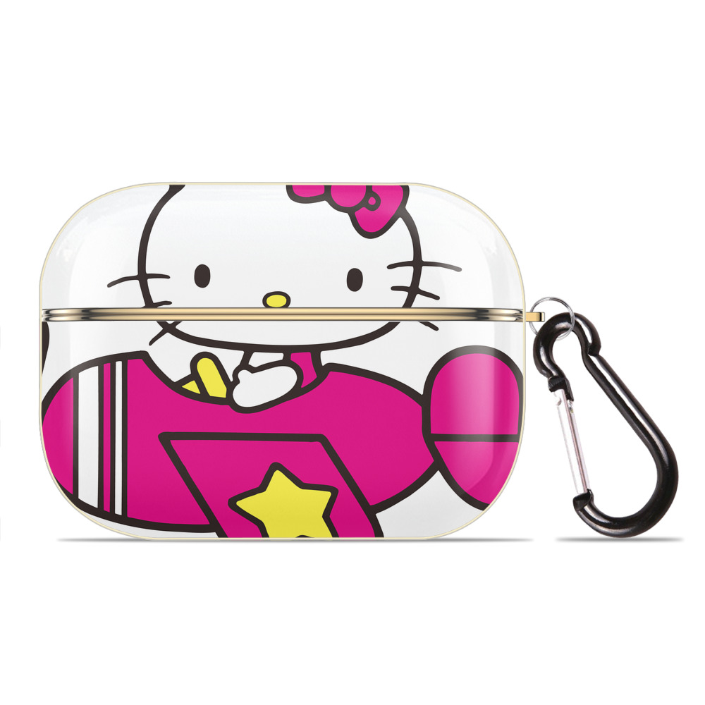 （画像用） Hello Kitty ハローキティ 【AirPods Pro用】ハードシェル保護ケース｜耐衝撃・防指紋・カラビナ付き商品仕様