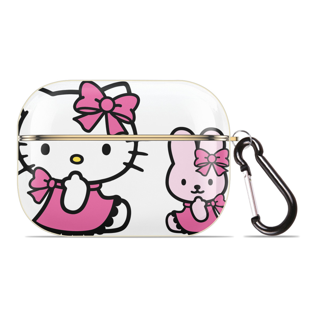 （画像用） Hello Kitty ハローキティ 【AirPods Pro用】ハードシェル保護ケース｜耐衝撃・防指紋・カラビナ付き商品仕様