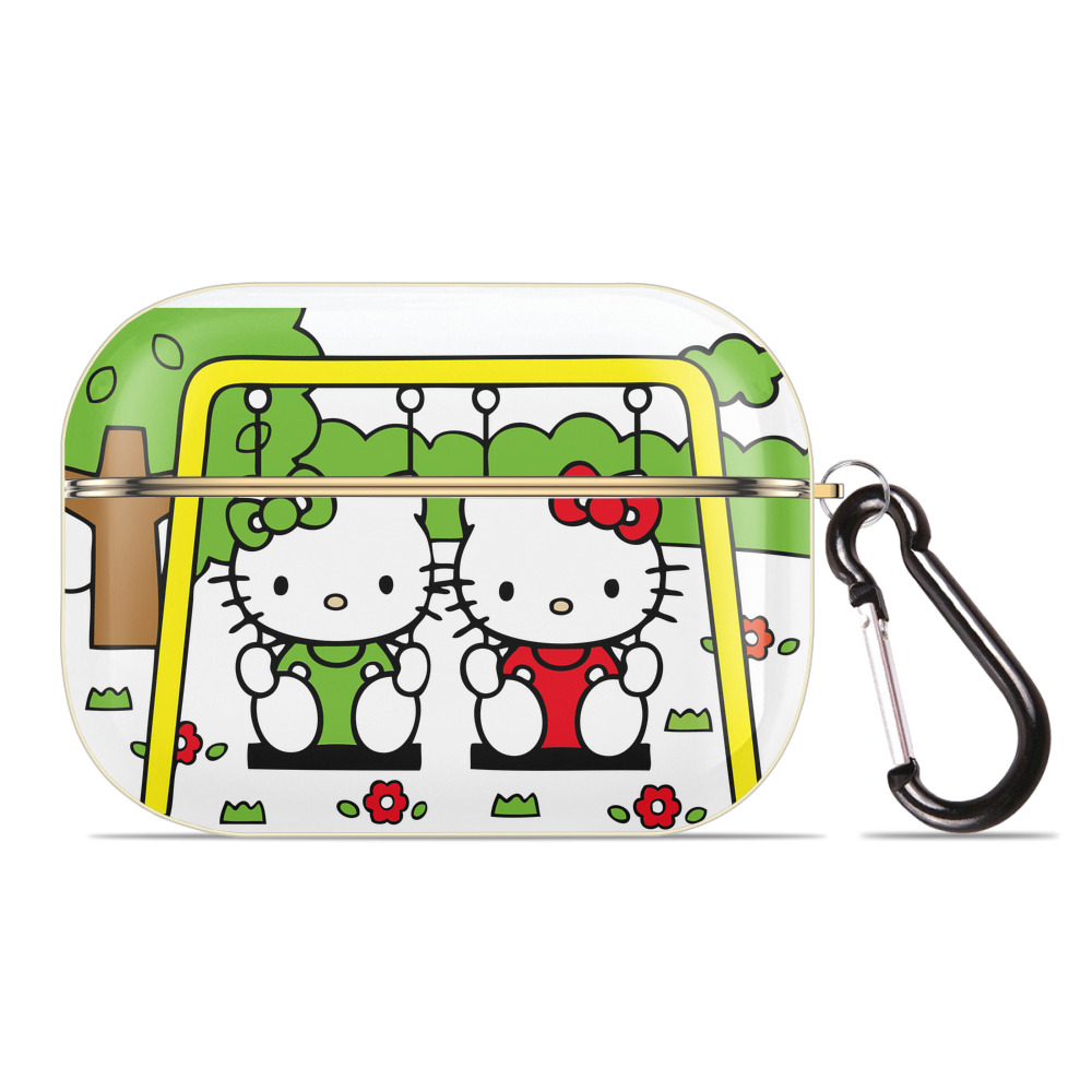 （画像用） Hello Kitty ハローキティ 【AirPods Pro用】ハードシェル保護ケース｜耐衝撃・防指紋・カラビナ付き商品仕様