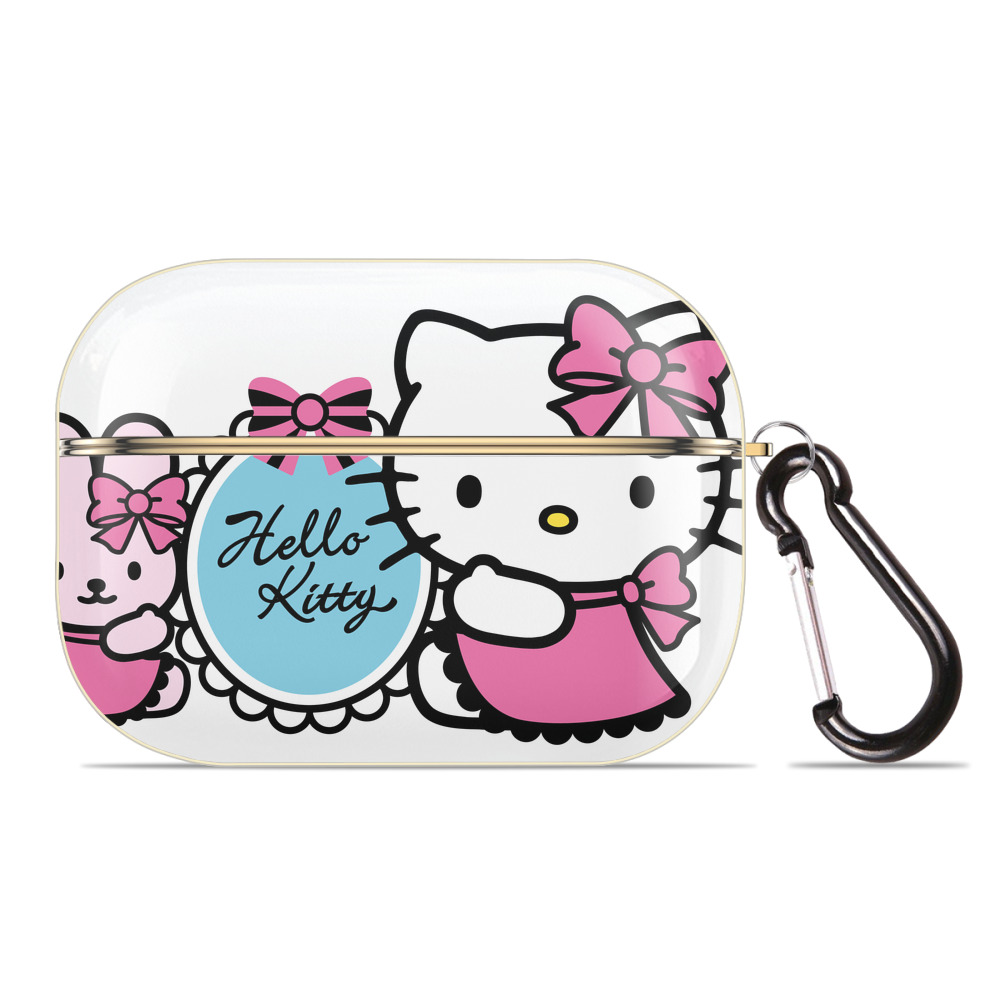 （画像用） Hello Kitty ハローキティ 【AirPods Pro用】ハードシェル保護ケース｜耐衝撃・防指紋・カラビナ付き商品仕様