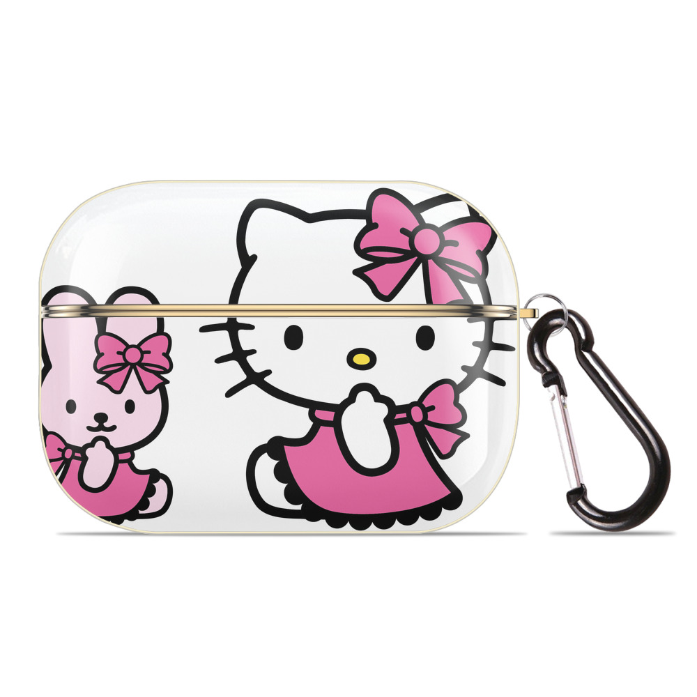 （画像用） Hello Kitty ハローキティ 【AirPods Pro用】ハードシェル保護ケース｜耐衝撃・防指紋・カラビナ付き商品仕様