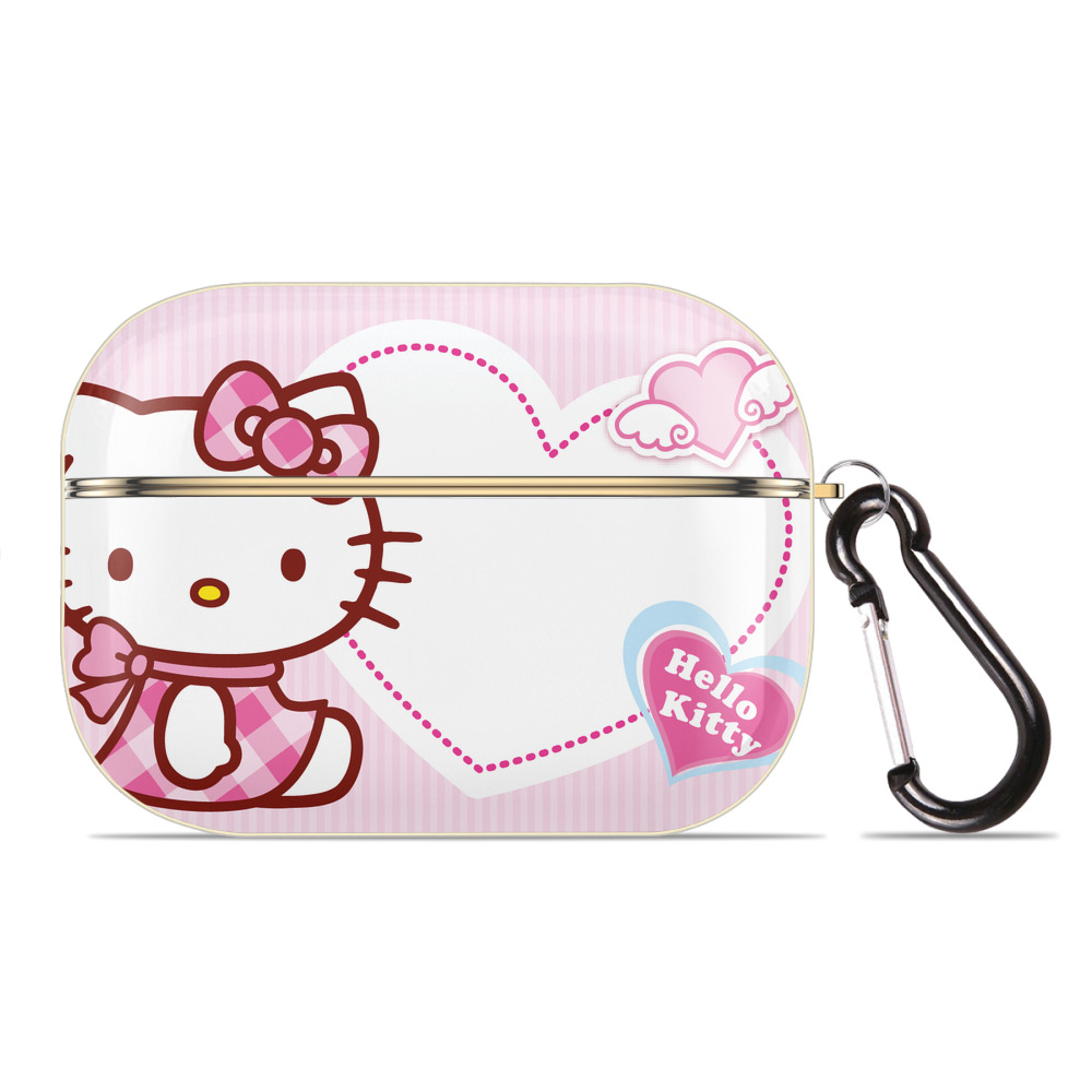 （画像用） Hello Kitty ハローキティ 【AirPods Pro用】ハードシェル保護ケース｜耐衝撃・防指紋・カラビナ付き商品仕様