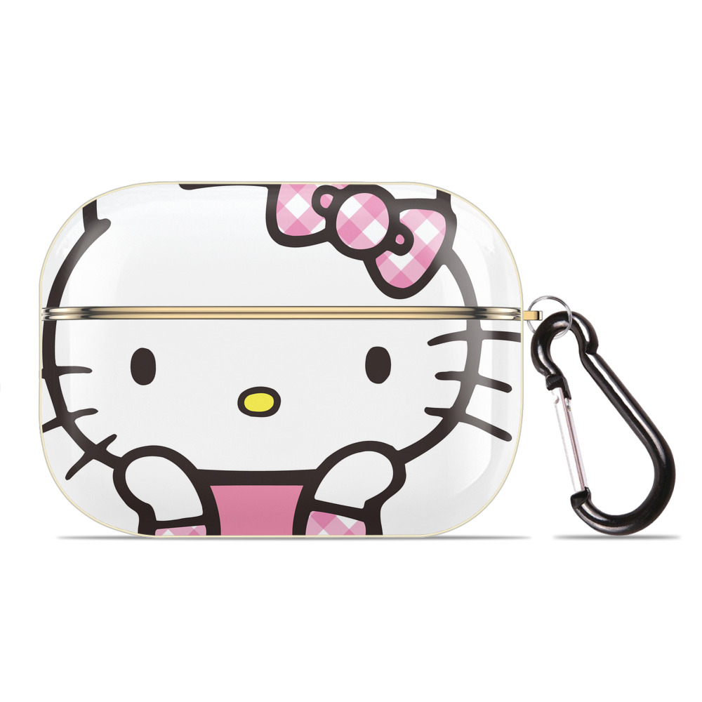 （画像用） Hello Kitty ハローキティ 【AirPods Pro用】ハードシェル保護ケース｜耐衝撃・防指紋・カラビナ付き商品仕様