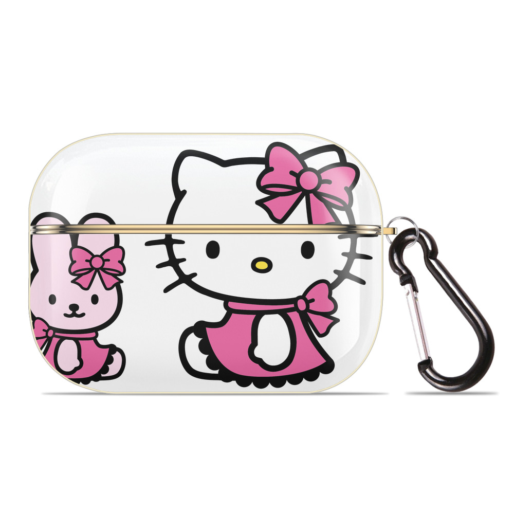 （画像用） Hello Kitty ハローキティ 【AirPods Pro用】ハードシェル保護ケース｜耐衝撃・防指紋・カラビナ付き商品仕様