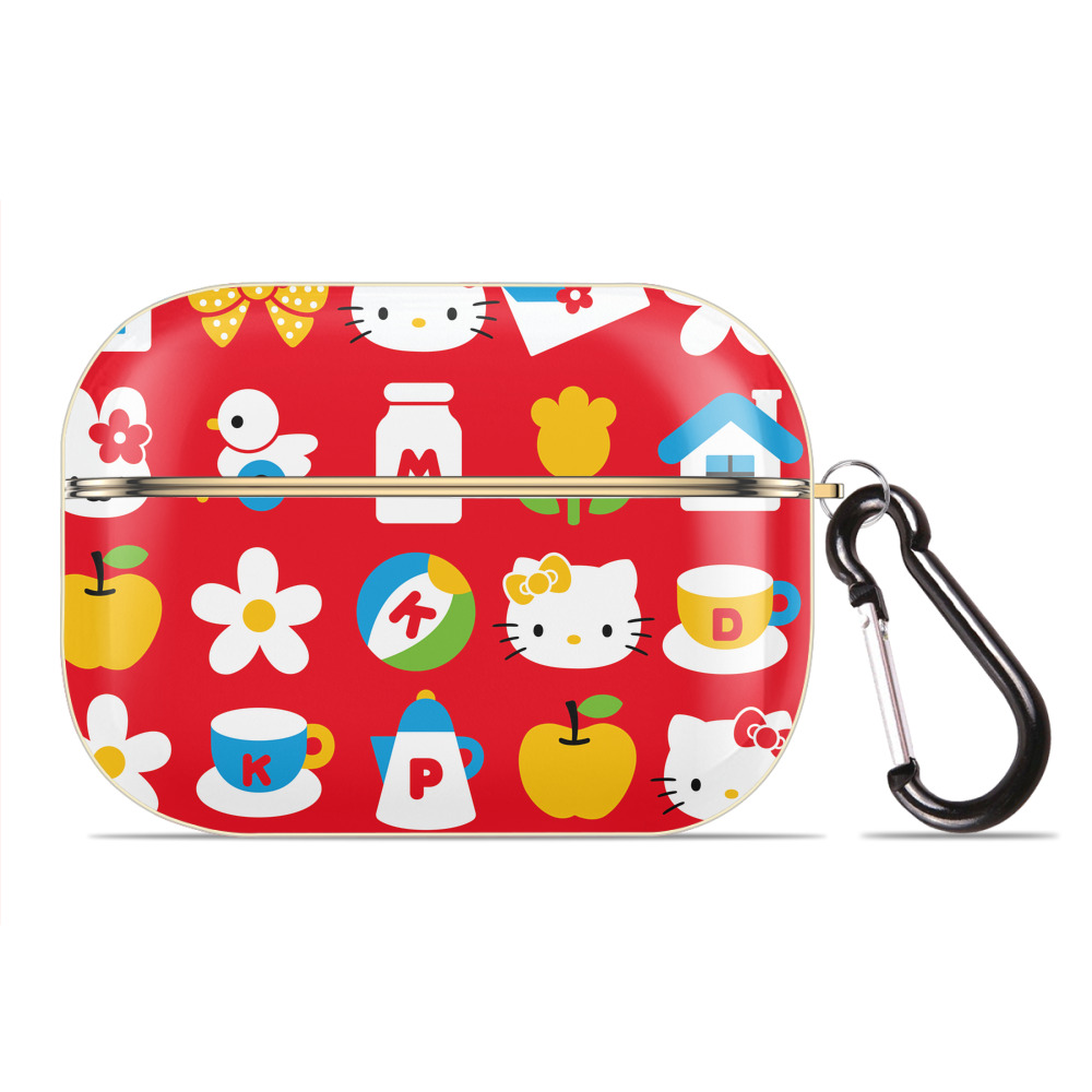 （画像用） Hello Kitty ハローキティ 【AirPods Pro用】ハードシェル保護ケース｜耐衝撃・防指紋・カラビナ付き商品仕様