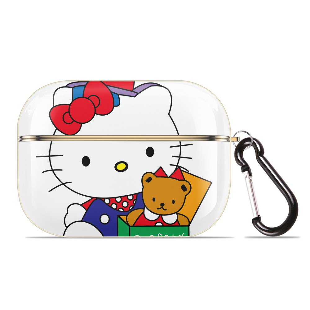 （画像用） Hello Kitty ハローキティ 【AirPods Pro用】ハードシェル保護ケース｜耐衝撃・防指紋・カラビナ付き商品仕様