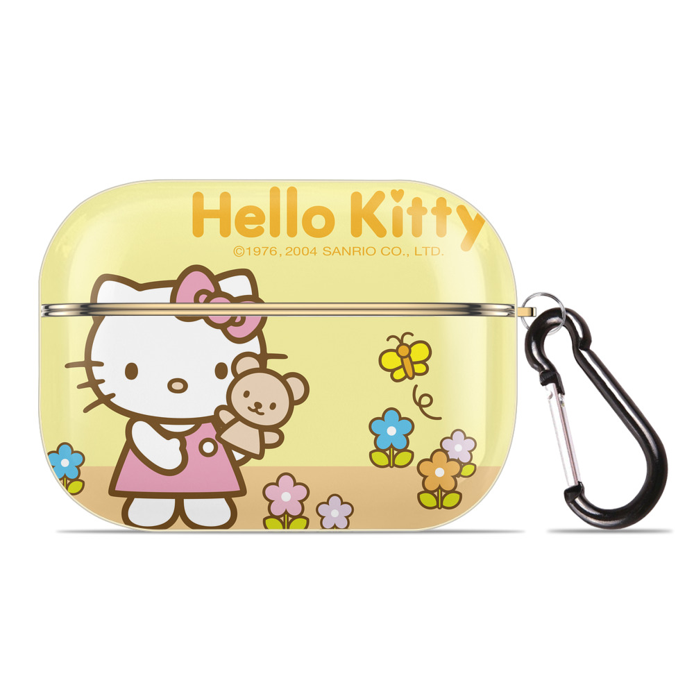 （画像用） Hello Kitty ハローキティ 【AirPods Pro用】ハードシェル保護ケース｜耐衝撃・防指紋・カラビナ付き商品仕様