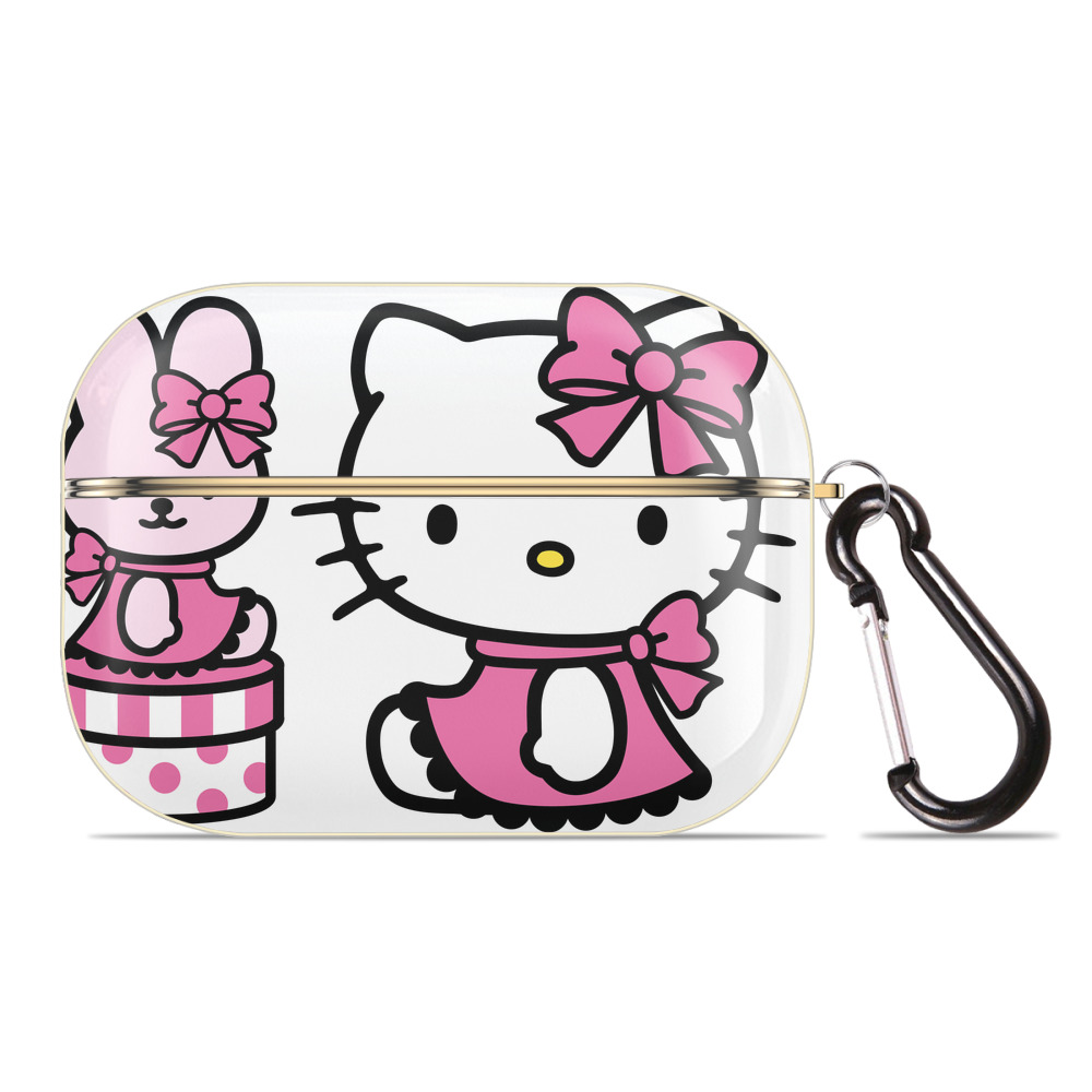 （画像用） Hello Kitty ハローキティ 【AirPods Pro用】ハードシェル保護ケース｜耐衝撃・防指紋・カラビナ付き商品仕様