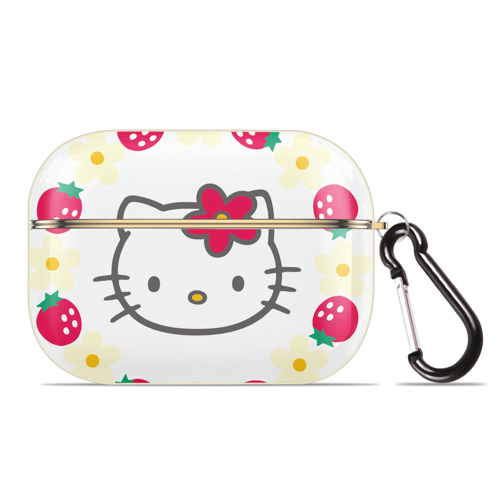 （画像用） Hello Kitty ハローキティ 【AirPods Pro用】ハードシェル保護ケース｜耐衝撃・防指紋・カラビナ付き商品仕様