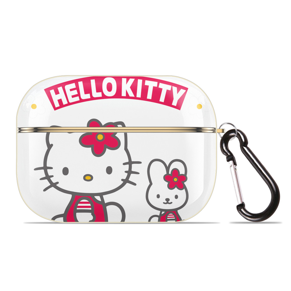 （画像用） Hello Kitty ハローキティ 【AirPods Pro用】ハードシェル保護ケース｜耐衝撃・防指紋・カラビナ付き商品仕様