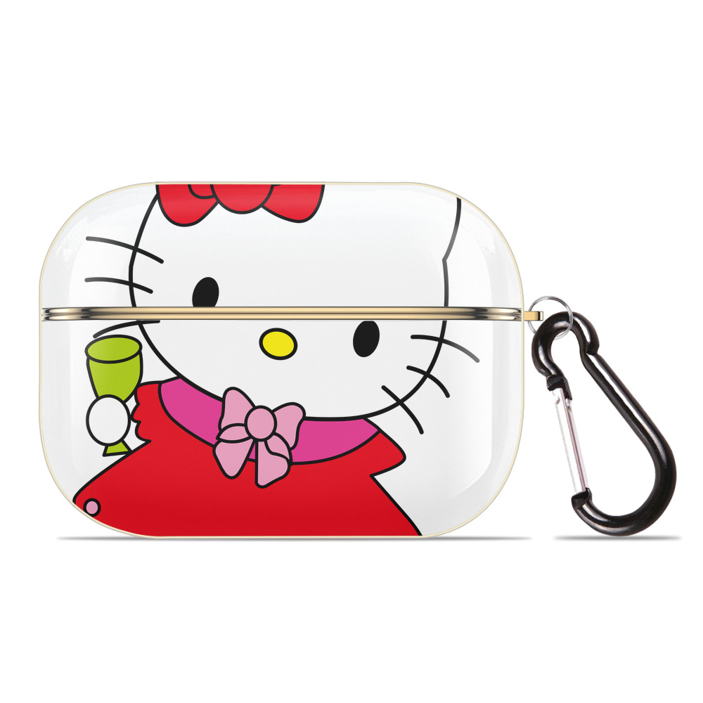 （画像用） Hello Kitty ハローキティ 【AirPods Pro用】ハードシェル保護ケース｜耐衝撃・防指紋・カラビナ付き商品仕様