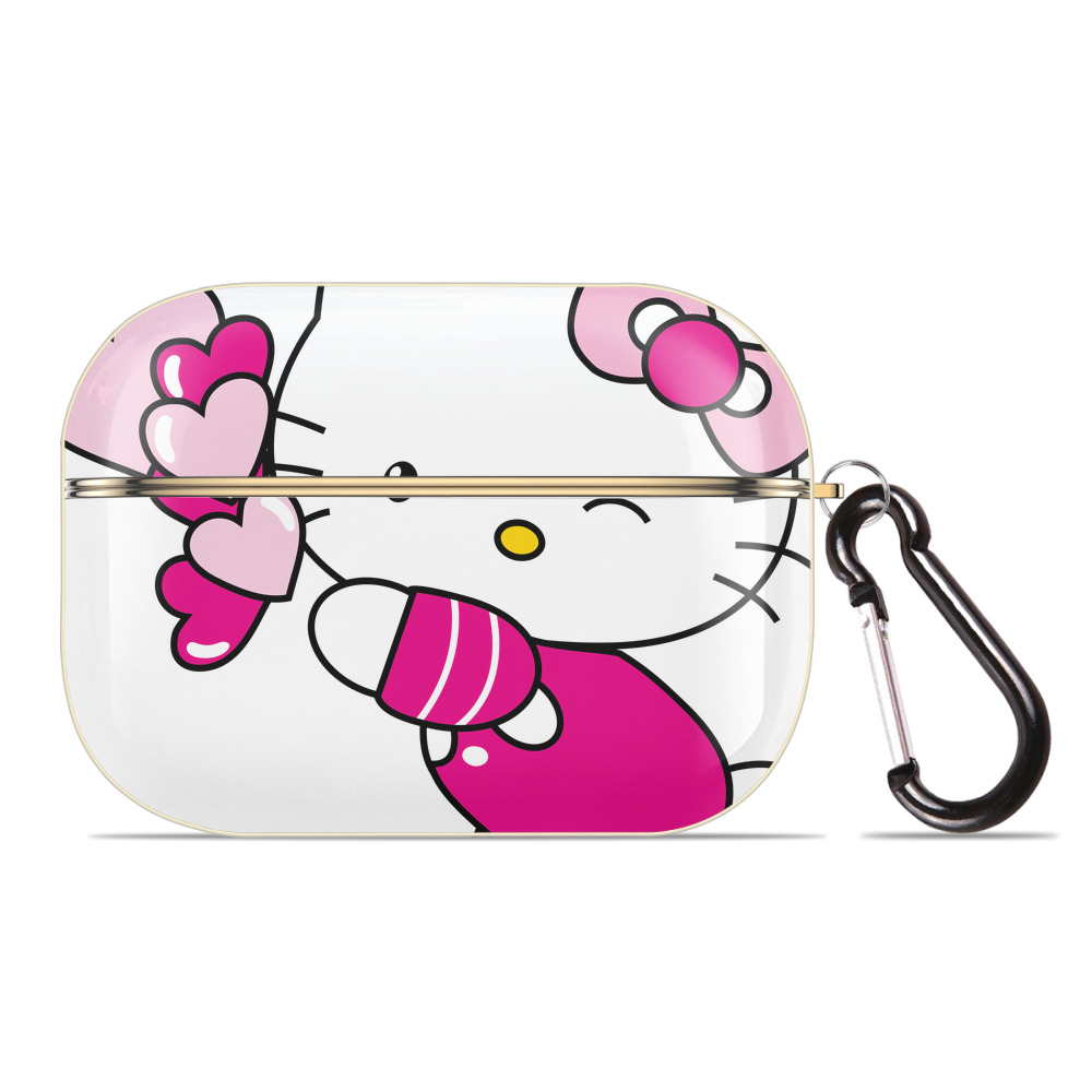 （画像用） Hello Kitty ハローキティ 【AirPods Pro用】ハードシェル保護ケース｜耐衝撃・防指紋・カラビナ付き商品仕様