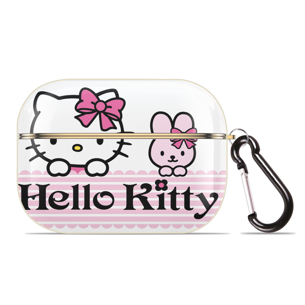 （画像用） Hello Kitty ハローキティ 【AirPods Pro用】ハードシェル保護ケース｜耐衝撃・防指紋・カラビナ付き商品仕様