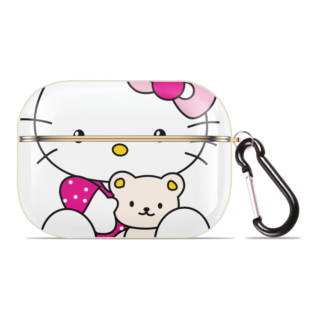（画像用） Hello Kitty ハローキティ 【AirPods Pro用】ハードシェル保護ケース｜耐衝撃・防指紋・カラビナ付き商品仕様