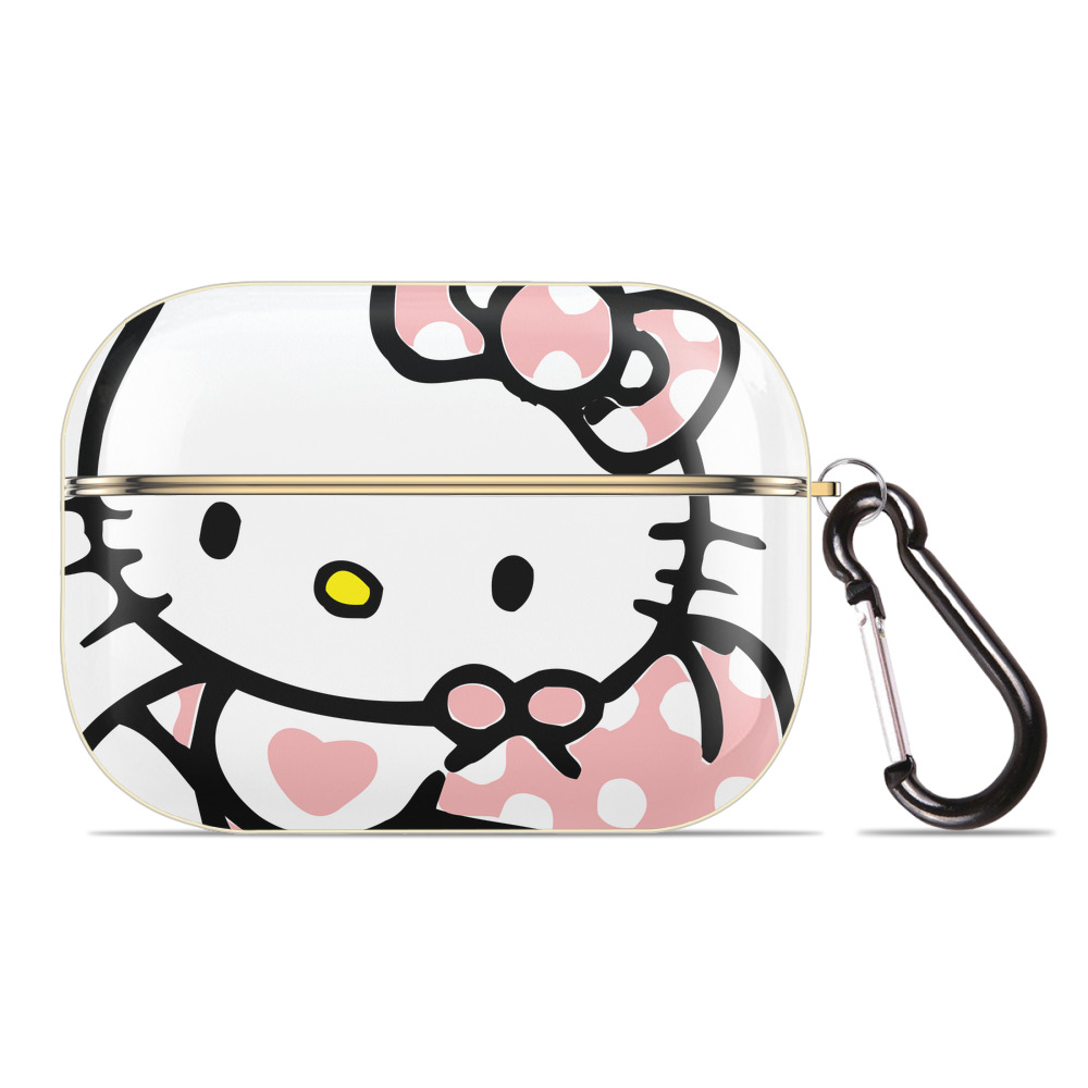 （画像用） Hello Kitty ハローキティ 【AirPods Pro用】ハードシェル保護ケース｜耐衝撃・防指紋・カラビナ付き商品仕様