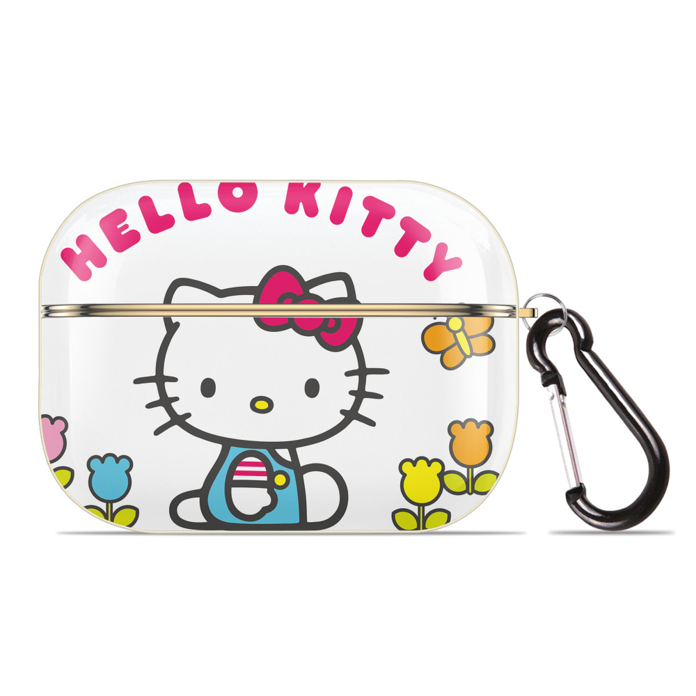（画像用） Hello Kitty ハローキティ 【AirPods Pro用】ハードシェル保護ケース｜耐衝撃・防指紋・カラビナ付き商品仕様