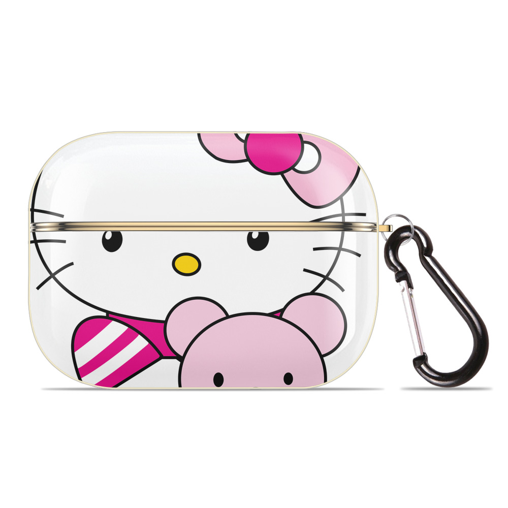 （画像用） Hello Kitty ハローキティ 【AirPods Pro用】ハードシェル保護ケース｜耐衝撃・防指紋・カラビナ付き商品仕様