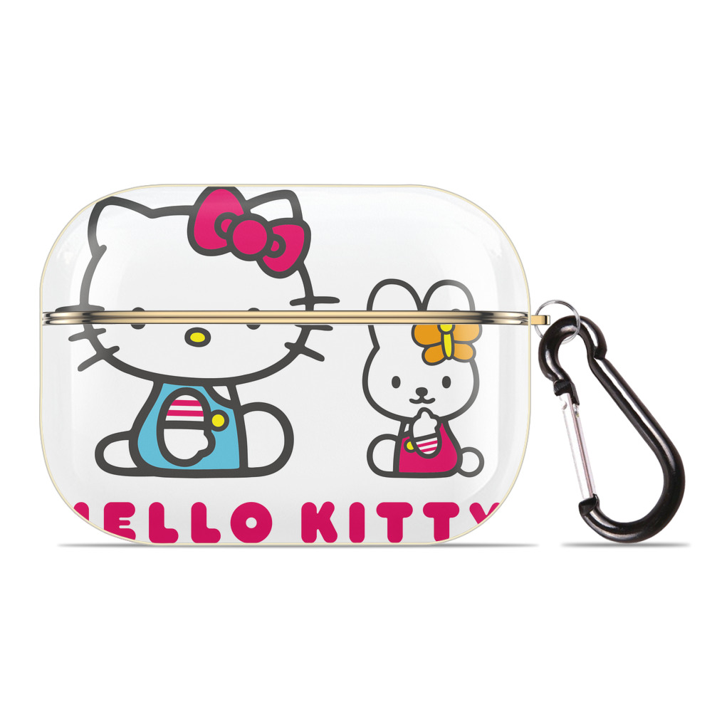（画像用） Hello Kitty ハローキティ 【AirPods Pro用】ハードシェル保護ケース｜耐衝撃・防指紋・カラビナ付き商品仕様