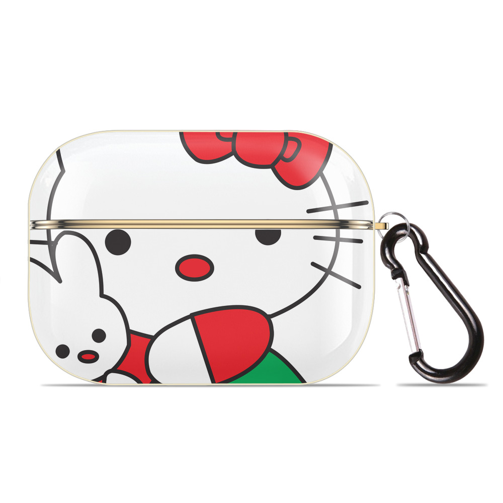 （画像用） Hello Kitty ハローキティ 【AirPods Pro用】ハードシェル保護ケース｜耐衝撃・防指紋・カラビナ付き商品仕様