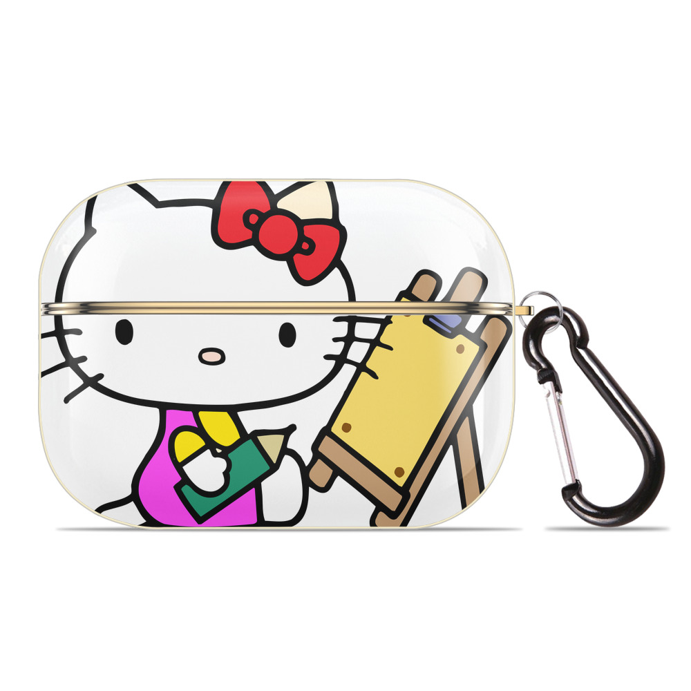 （画像用） Hello Kitty ハローキティ 【AirPods Pro用】ハードシェル保護ケース｜耐衝撃・防指紋・カラビナ付き商品仕様