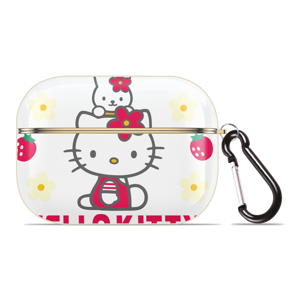（画像用） Hello Kitty ハローキティ 【AirPods Pro用】ハードシェル保護ケース｜耐衝撃・防指紋・カラビナ付き商品仕様