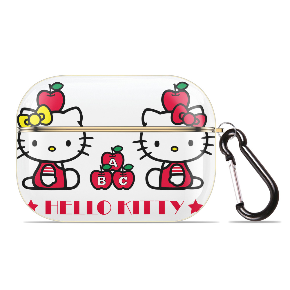 （画像用） Hello Kitty ハローキティ 【AirPods Pro用】ハードシェル保護ケース｜耐衝撃・防指紋・カラビナ付き商品仕様