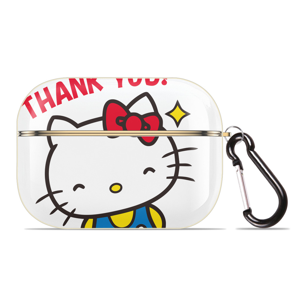 （画像用） Hello Kitty ハローキティ 【AirPods Pro用】ハードシェル保護ケース｜耐衝撃・防指紋・カラビナ付き商品仕様