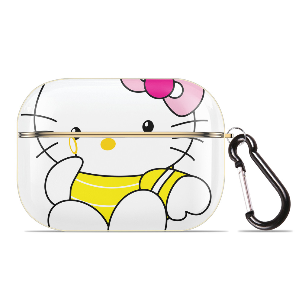 （画像用） Hello Kitty ハローキティ 【AirPods Pro用】ハードシェル保護ケース｜耐衝撃・防指紋・カラビナ付き商品仕様