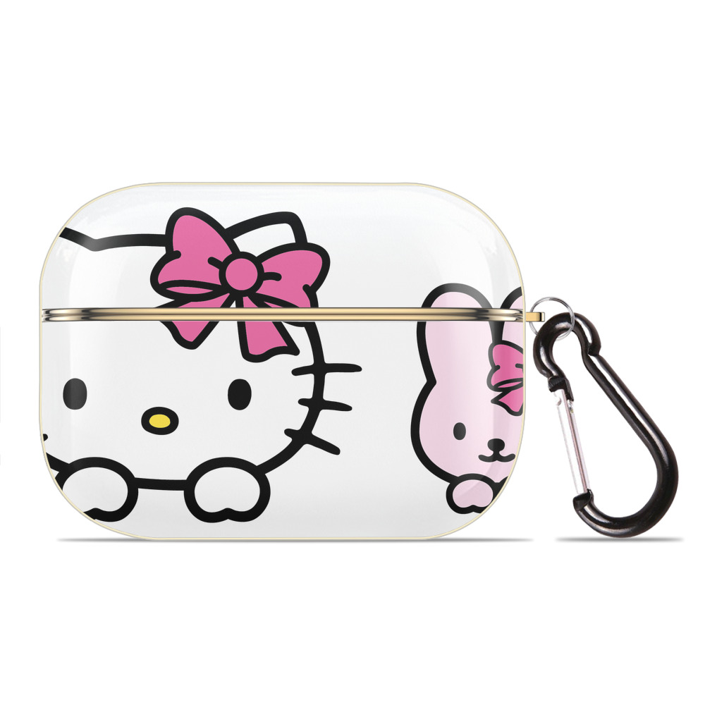 （画像用） Hello Kitty ハローキティ 【AirPods Pro用】ハードシェル保護ケース｜耐衝撃・防指紋・カラビナ付き商品仕様