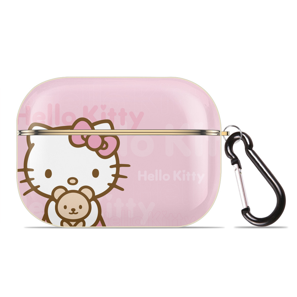 （画像用） Hello Kitty ハローキティ 【AirPods Pro用】ハードシェル保護ケース｜耐衝撃・防指紋・カラビナ付き商品仕様