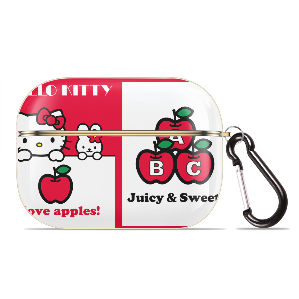 （画像用） Hello Kitty ハローキティ 【AirPods Pro用】ハードシェル保護ケース｜耐衝撃・防指紋・カラビナ付き商品仕様
