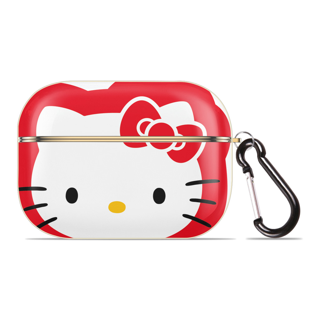 （画像用） Hello Kitty ハローキティ 【AirPods Pro用】ハードシェル保護ケース｜耐衝撃・防指紋・カラビナ付き商品仕様