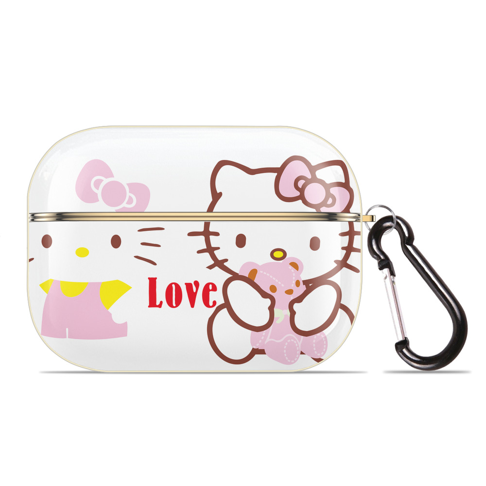 （画像用） Hello Kitty ハローキティ 【AirPods Pro用】ハードシェル保護ケース｜耐衝撃・防指紋・カラビナ付き商品仕様