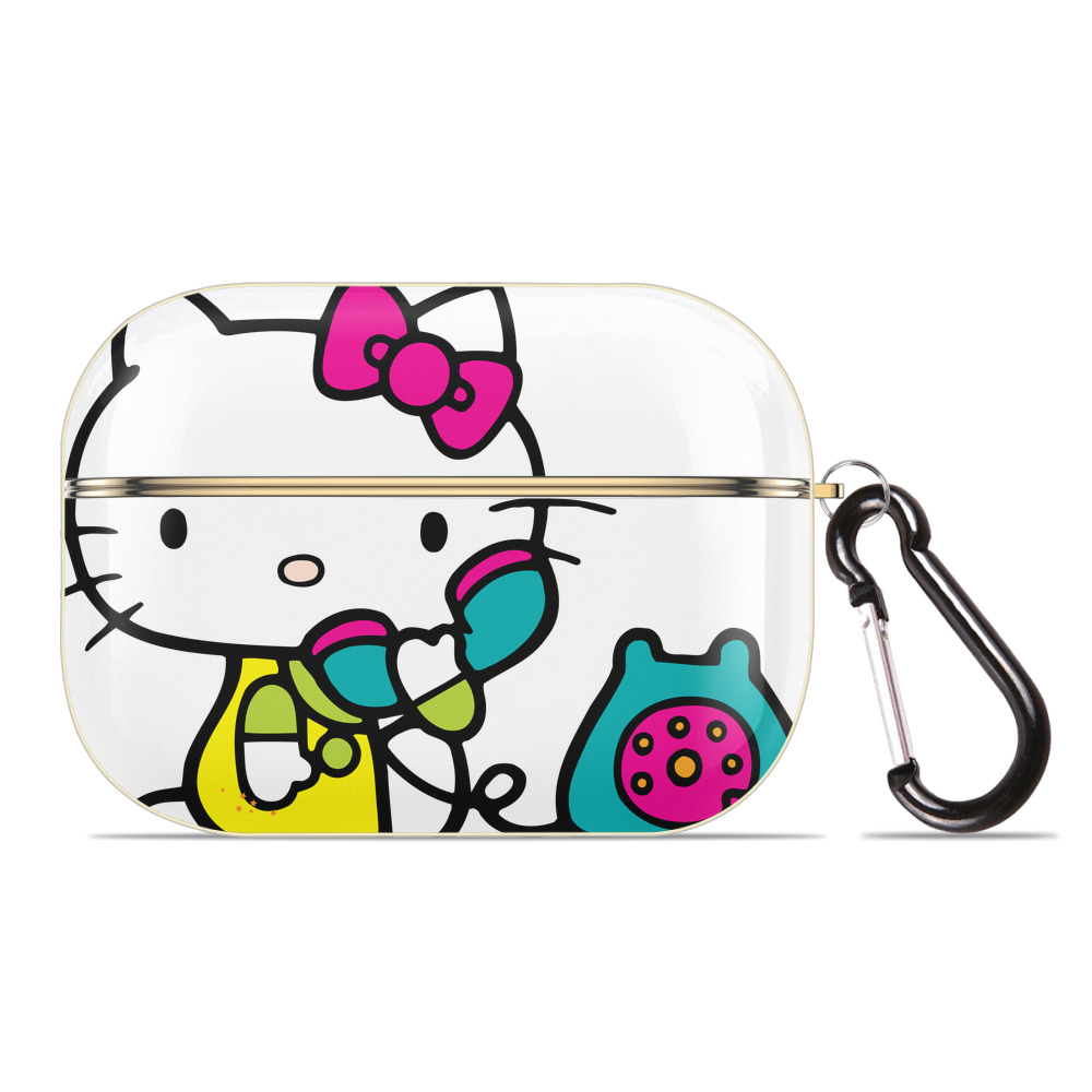 （画像用） Hello Kitty ハローキティ 【AirPods Pro用】ハードシェル保護ケース｜耐衝撃・防指紋・カラビナ付き商品仕様