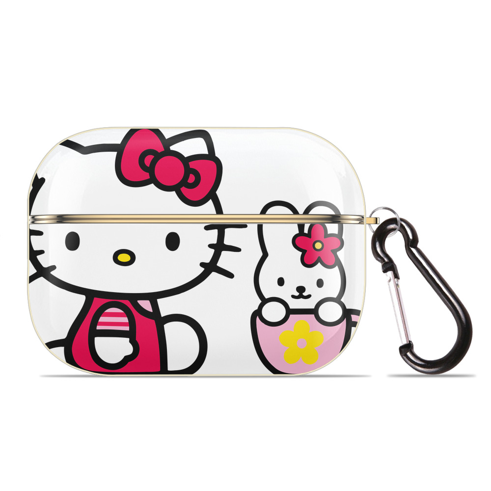 （画像用） Hello Kitty ハローキティ 【AirPods Pro用】ハードシェル保護ケース｜耐衝撃・防指紋・カラビナ付き商品仕様