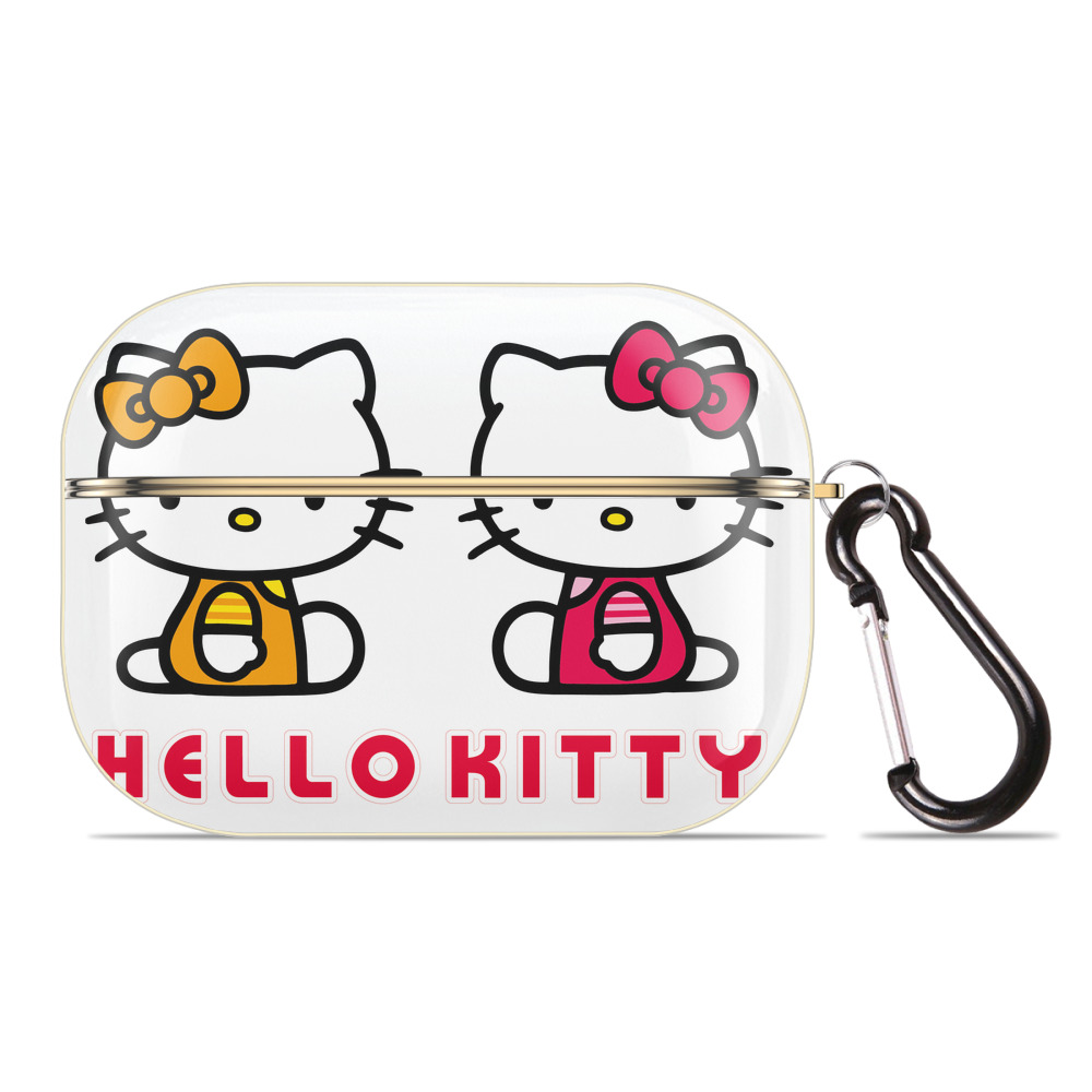 （画像用） Hello Kitty ハローキティ 【AirPods Pro用】ハードシェル保護ケース｜耐衝撃・防指紋・カラビナ付き商品仕様