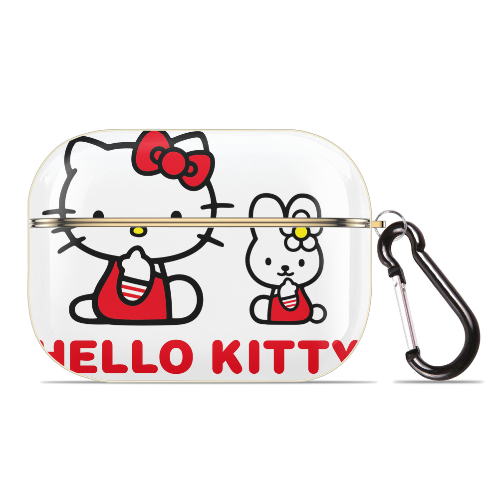 （画像用） Hello Kitty ハローキティ 【AirPods Pro用】ハードシェル保護ケース｜耐衝撃・防指紋・カラビナ付き商品仕様