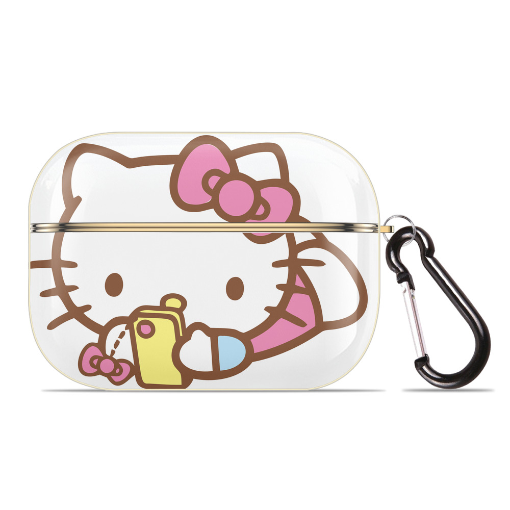 （画像用） Hello Kitty ハローキティ 【AirPods Pro用】ハードシェル保護ケース｜耐衝撃・防指紋・カラビナ付き商品仕様