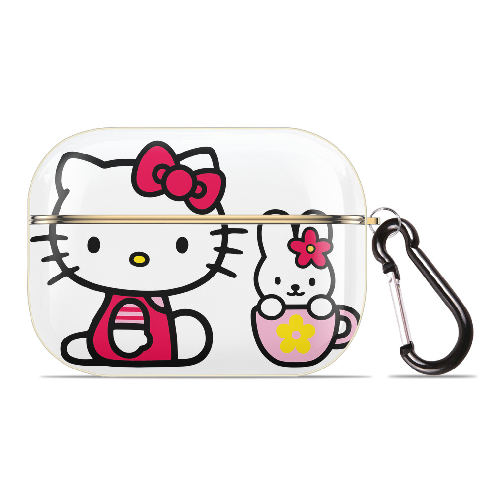 （画像用） Hello Kitty ハローキティ 【AirPods Pro用】ハードシェル保護ケース｜耐衝撃・防指紋・カラビナ付き商品仕様
