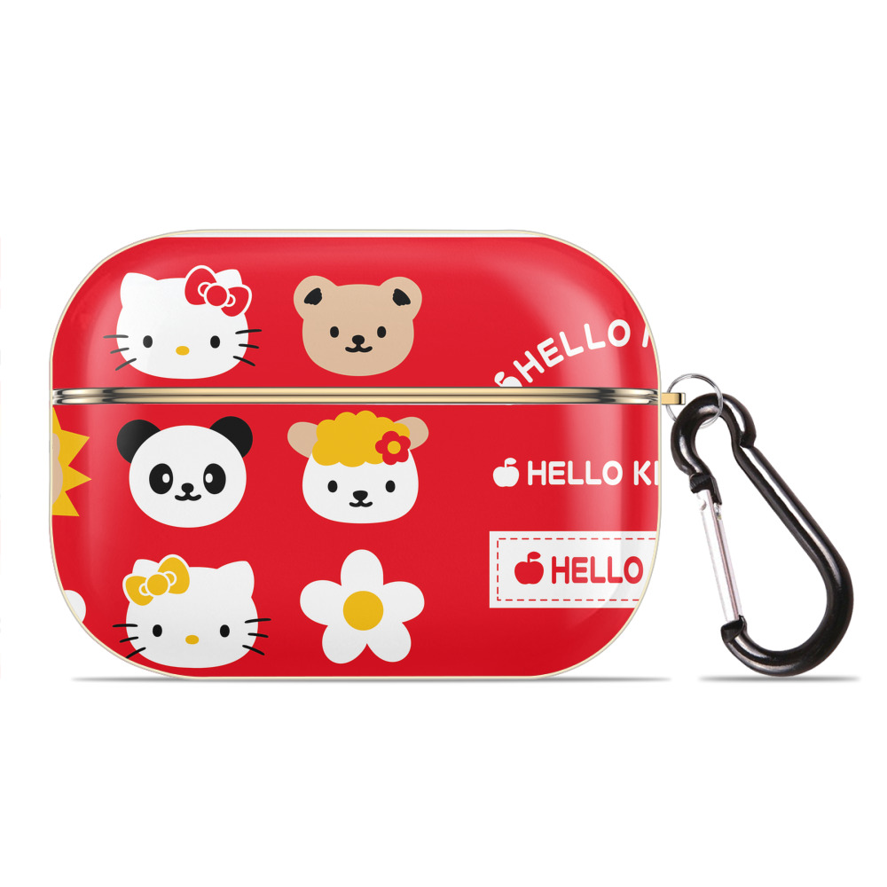 （画像用） Hello Kitty ハローキティ 【AirPods Pro用】ハードシェル保護ケース｜耐衝撃・防指紋・カラビナ付き商品仕様