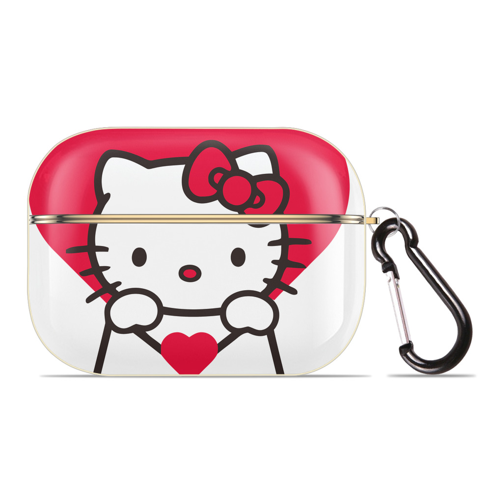 （画像用） Hello Kitty ハローキティ 【AirPods Pro用】ハードシェル保護ケース｜耐衝撃・防指紋・カラビナ付き商品仕様