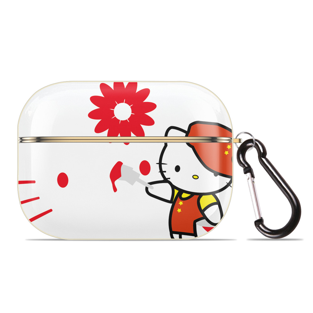 （画像用） Hello Kitty ハローキティ 【AirPods Pro用】ハードシェル保護ケース｜耐衝撃・防指紋・カラビナ付き商品仕様