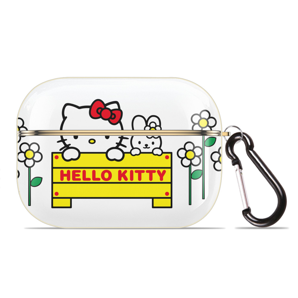 （画像用） Hello Kitty ハローキティ 【AirPods Pro用】ハードシェル保護ケース｜耐衝撃・防指紋・カラビナ付き商品仕様