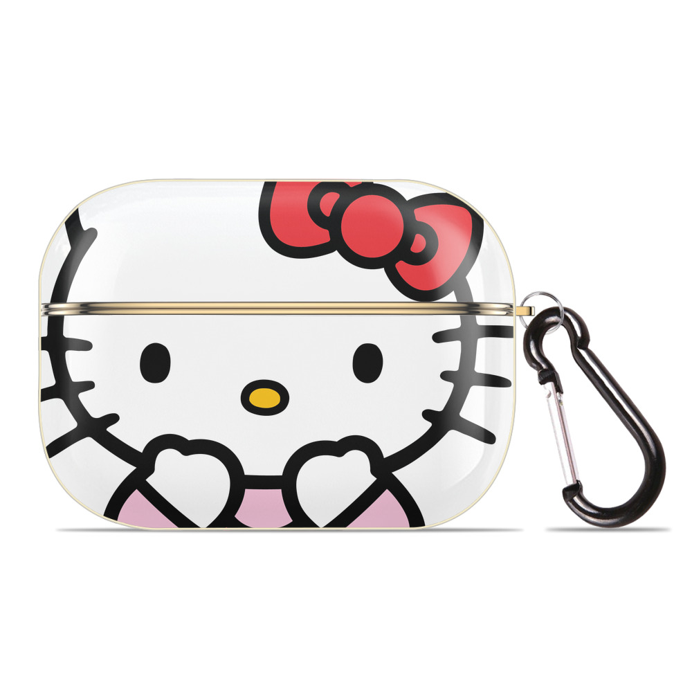 （画像用） Hello Kitty ハローキティ 【AirPods Pro用】ハードシェル保護ケース｜耐衝撃・防指紋・カラビナ付き商品仕様
